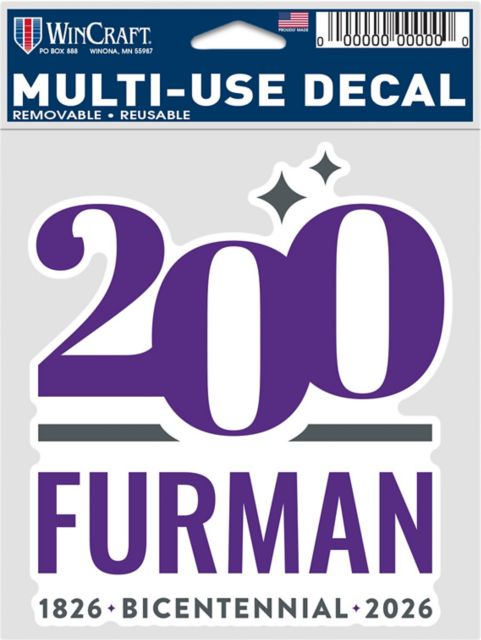 Furman University Bicentennial Decal