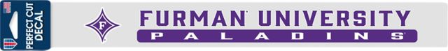 Furman University 2'' x 17'' Perfect Cut Decal